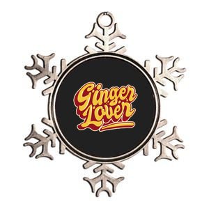 Ginger Lover Funny Redhead Retro Metallic Star Ornament