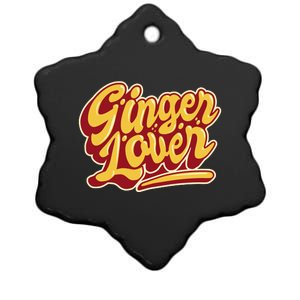 Ginger Lover Funny Redhead Retro Ceramic Star Ornament