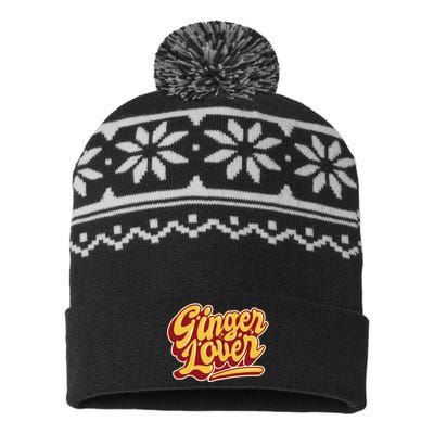 Ginger Lover Funny Redhead Retro USA-Made Snowflake Beanie