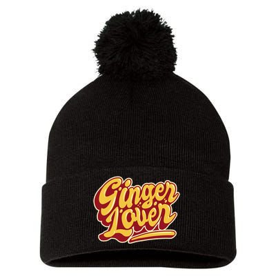 Ginger Lover Funny Redhead Retro Pom Pom 12in Knit Beanie