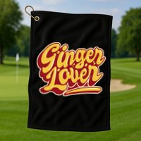 Ginger Lover Funny Redhead Retro Golf Towel