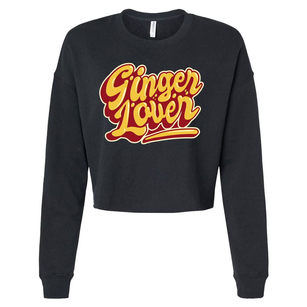Ginger Lover Funny Redhead Retro Cropped Pullover Crew