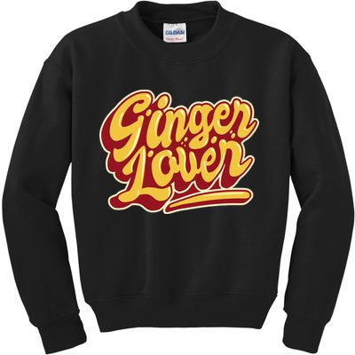 Ginger Lover Funny Redhead Retro Kids Sweatshirt