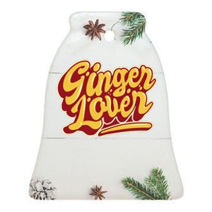 Ginger Lover Funny Redhead Retro Ceramic Bell Ornament