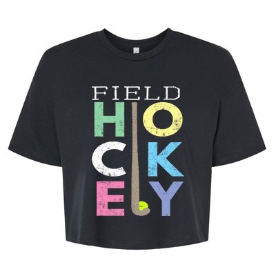 Girl Love Field Hockey Fun Birthday Gift product Bella+Canvas Jersey Crop Tee