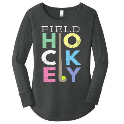 Girl Love Field Hockey Fun Birthday Gift product Women's Perfect Tri Tunic Long Sleeve Shirt