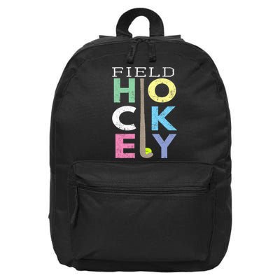 Girl Love Field Hockey Fun Birthday Gift product 16 in Basic Backpack