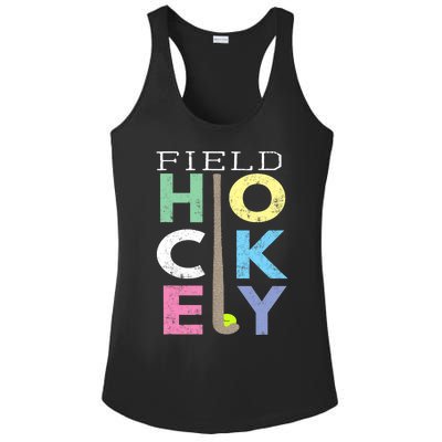 Girl Love Field Hockey Fun Birthday Gift product Ladies PosiCharge Competitor Racerback Tank