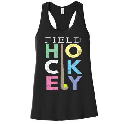 Girl Love Field Hockey Fun Birthday Gift product Women's Racerback Tank