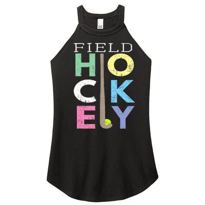 Girl Love Field Hockey Fun Birthday Gift product Women's Perfect Tri Rocker Tank