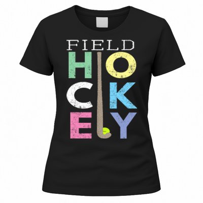 Girl Love Field Hockey Fun Birthday Gift product Women's T-Shirt