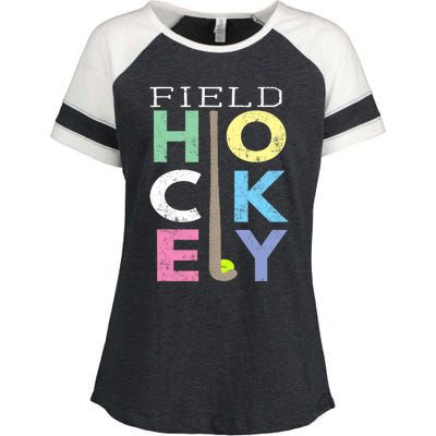 Girl Love Field Hockey Fun Birthday Gift product Enza Ladies Jersey Colorblock Tee