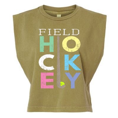 Girl Love Field Hockey Fun Birthday Gift product Garment-Dyed Women's Muscle Tee