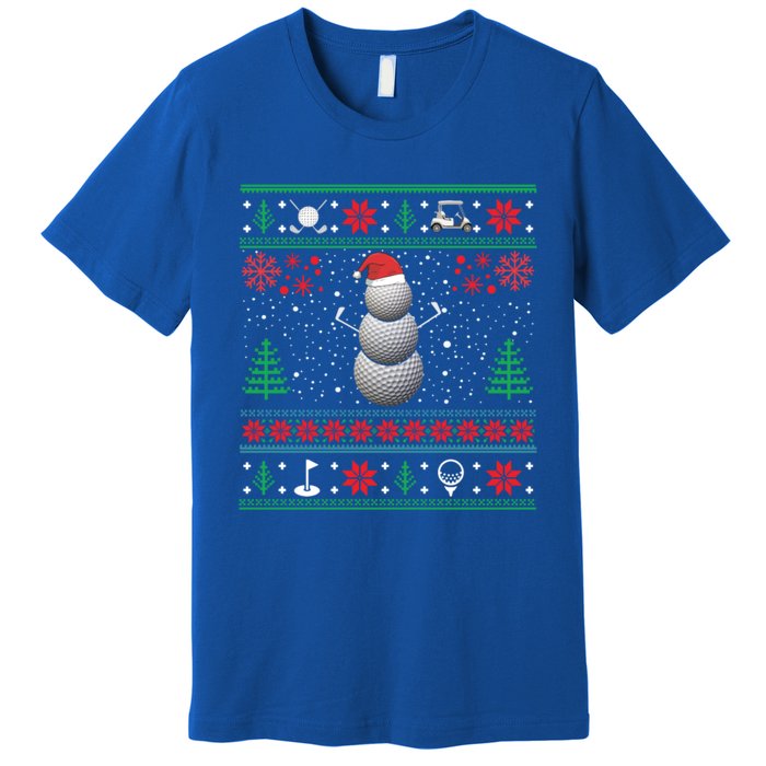 Golf Lover Funny Golf Ugly Christmas Sweaters Gift Premium T-Shirt