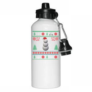 Golf Lover Funny Golf Ugly Christmas Sweaters Gift Aluminum Water Bottle