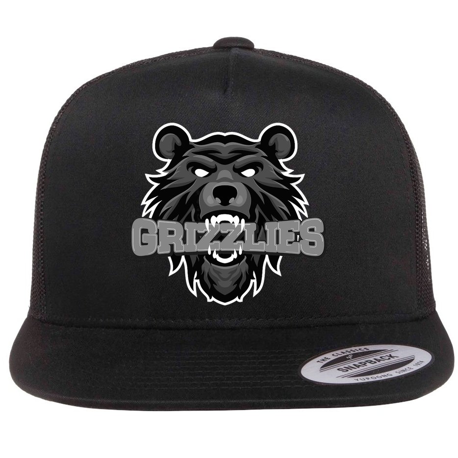Grizzlies Lovers Fan Animal Wildlife Team Supporter Sports Flat Bill Trucker Hat