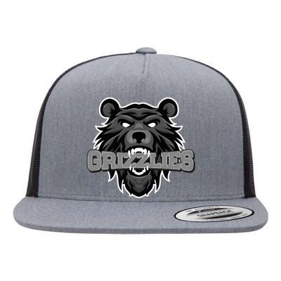 Grizzlies Lovers Fan Animal Wildlife Team Supporter Sports Flat Bill Trucker Hat