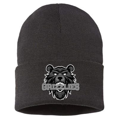 Grizzlies Lovers Fan Animal Wildlife Team Supporter Sports Sustainable Knit Beanie