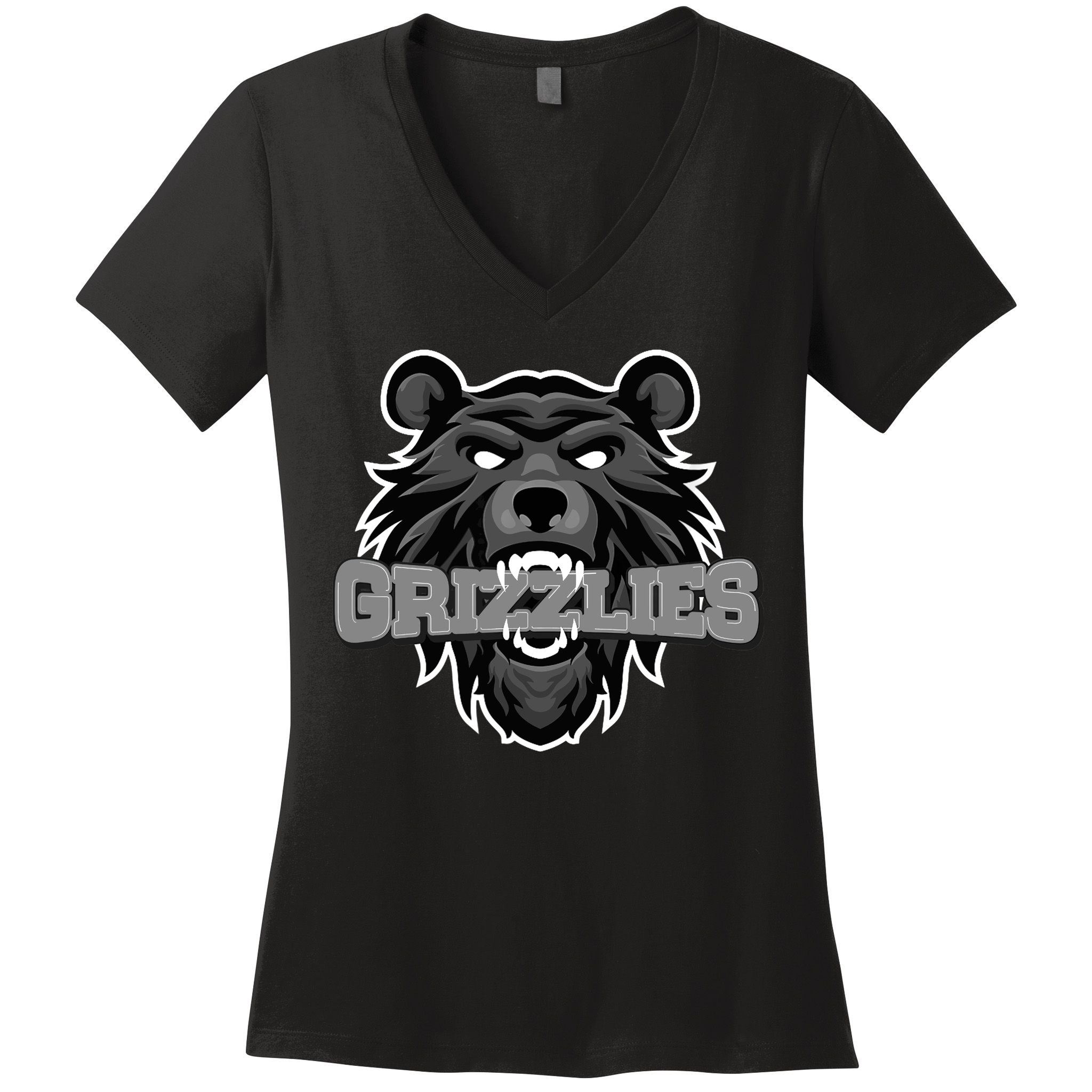 Grizzlies Lovers Fan Animal Wildlife Team Supporter Sports Women's V-Neck T-Shirt
