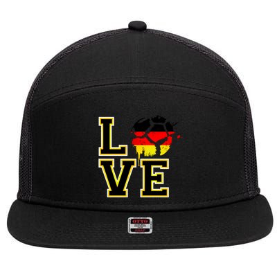 Germany Love Futbol 7 Panel Mesh Trucker Snapback Hat