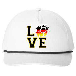 Germany Love Futbol Snapback Five-Panel Rope Hat