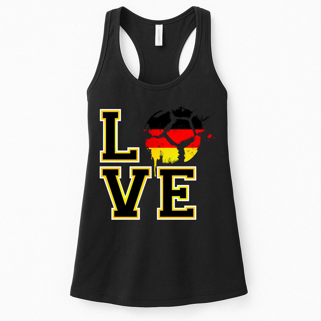 Germany Love Futbol Womens Tank Top