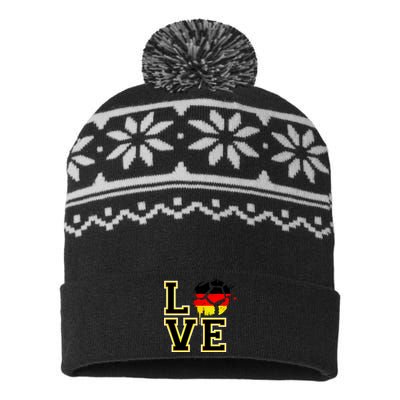 Germany Love Futbol USA-Made Snowflake Beanie