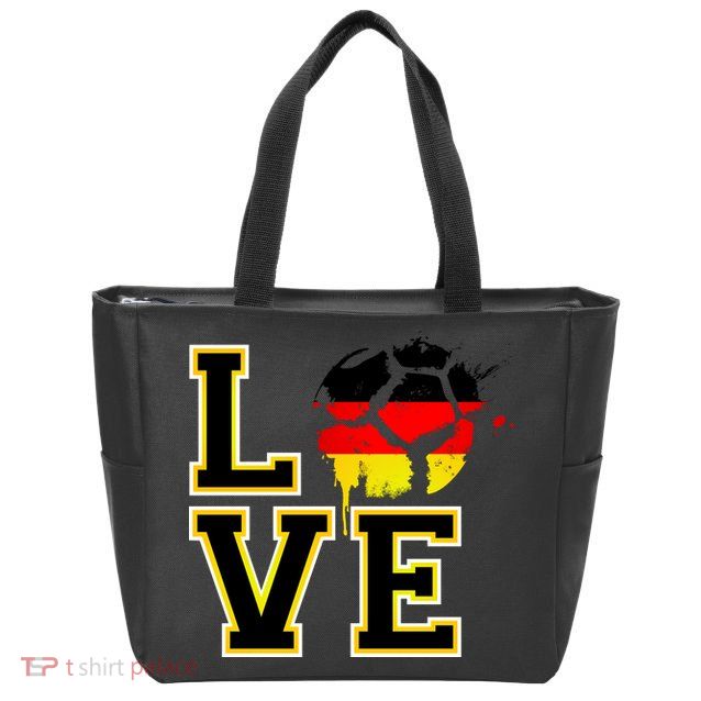 Germany Love Futbol Zip Tote Bag