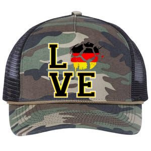 Germany Love Futbol Retro Rope Trucker Hat Cap