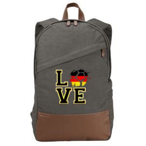 Germany Love Futbol Cotton Canvas Backpack