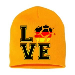 Germany Love Futbol Short Acrylic Beanie