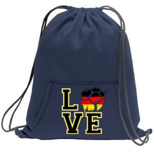 Germany Love Futbol Sweatshirt Cinch Pack Bag