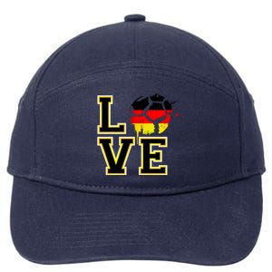 Germany Love Futbol 7-Panel Snapback Hat