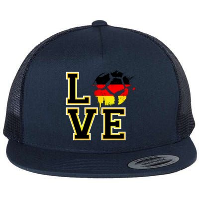 Germany Love Futbol Flat Bill Trucker Hat