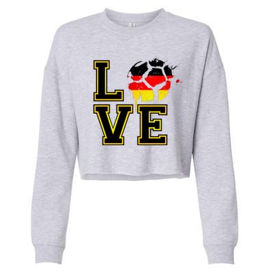 Germany Love Futbol Cropped Pullover Crew