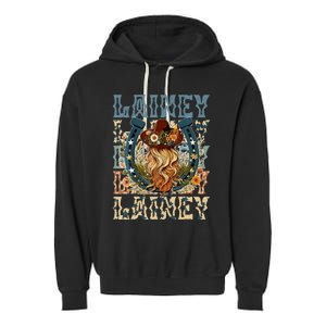 Girl Lainey First Name Personalized Western Cowgirl Garment-Dyed Fleece Hoodie