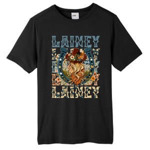 Girl Lainey First Name Personalized Western Cowgirl Tall Fusion ChromaSoft Performance T-Shirt