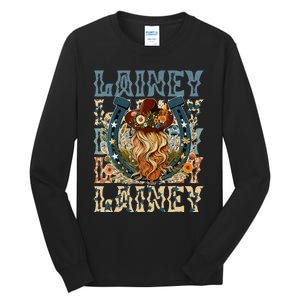 Girl Lainey First Name Personalized Western Cowgirl Tall Long Sleeve T-Shirt