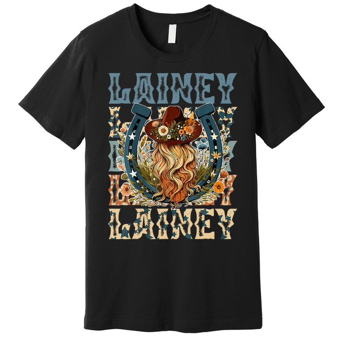 Girl Lainey First Name Personalized Western Cowgirl Premium T-Shirt