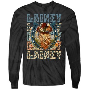 Girl Lainey First Name Personalized Western Cowgirl Tie-Dye Long Sleeve Shirt