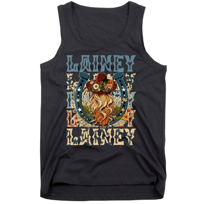 Girl Lainey First Name Personalized Western Cowgirl Tank Top