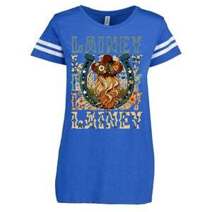 Girl Lainey First Name Personalized Western Cowgirl Enza Ladies Jersey Football T-Shirt