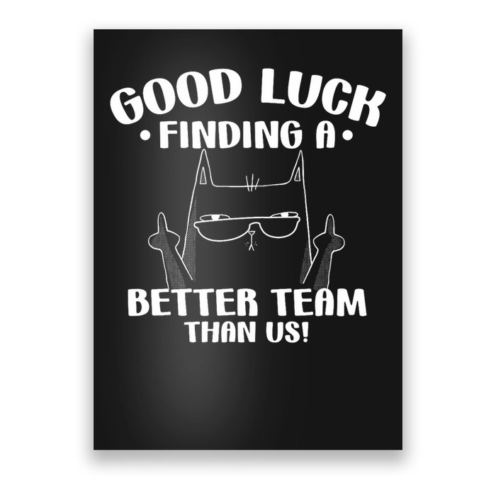 Good Luck Finding Better Team Than Us Farewell Office Humor Poster