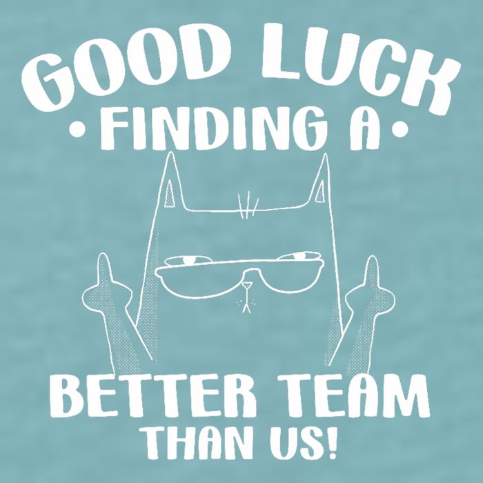 Good Luck Finding Better Team Than Us Farewell Office Humor Sueded Cloud Jersey T-Shirt