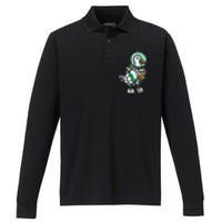 Goose Lover Future Astronaut Space Aerospace Performance Long Sleeve Polo