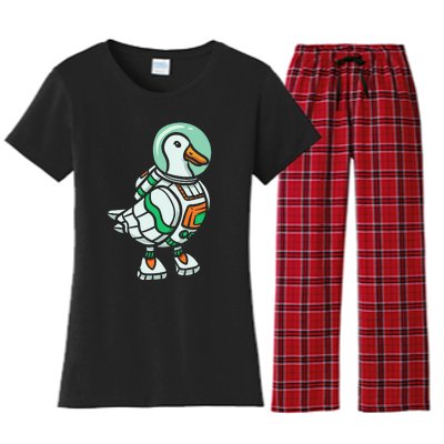 Goose Lover Future Astronaut Space Aerospace Women's Flannel Pajama Set