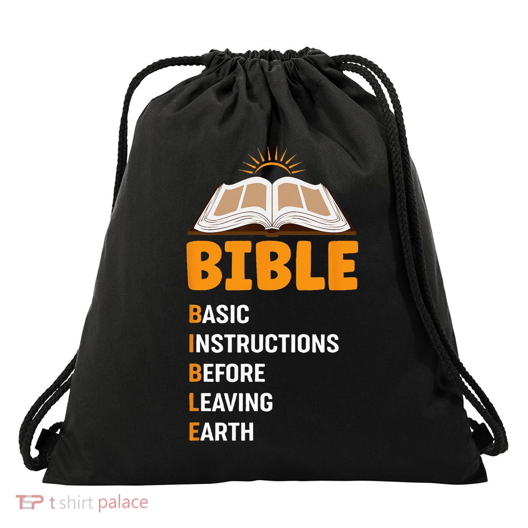 God Loving Funny Religious Bible Drawstring Bag