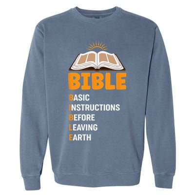 God Loving Funny Religious Bible Garment-Dyed Sweatshirt