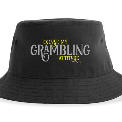 Grambling Louisiana Funny Proud City Hometown Vintage Sustainable Bucket Hat