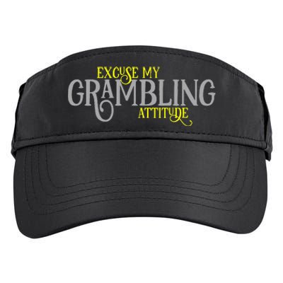 Grambling Louisiana Funny Proud City Hometown Vintage Adult Drive Performance Visor